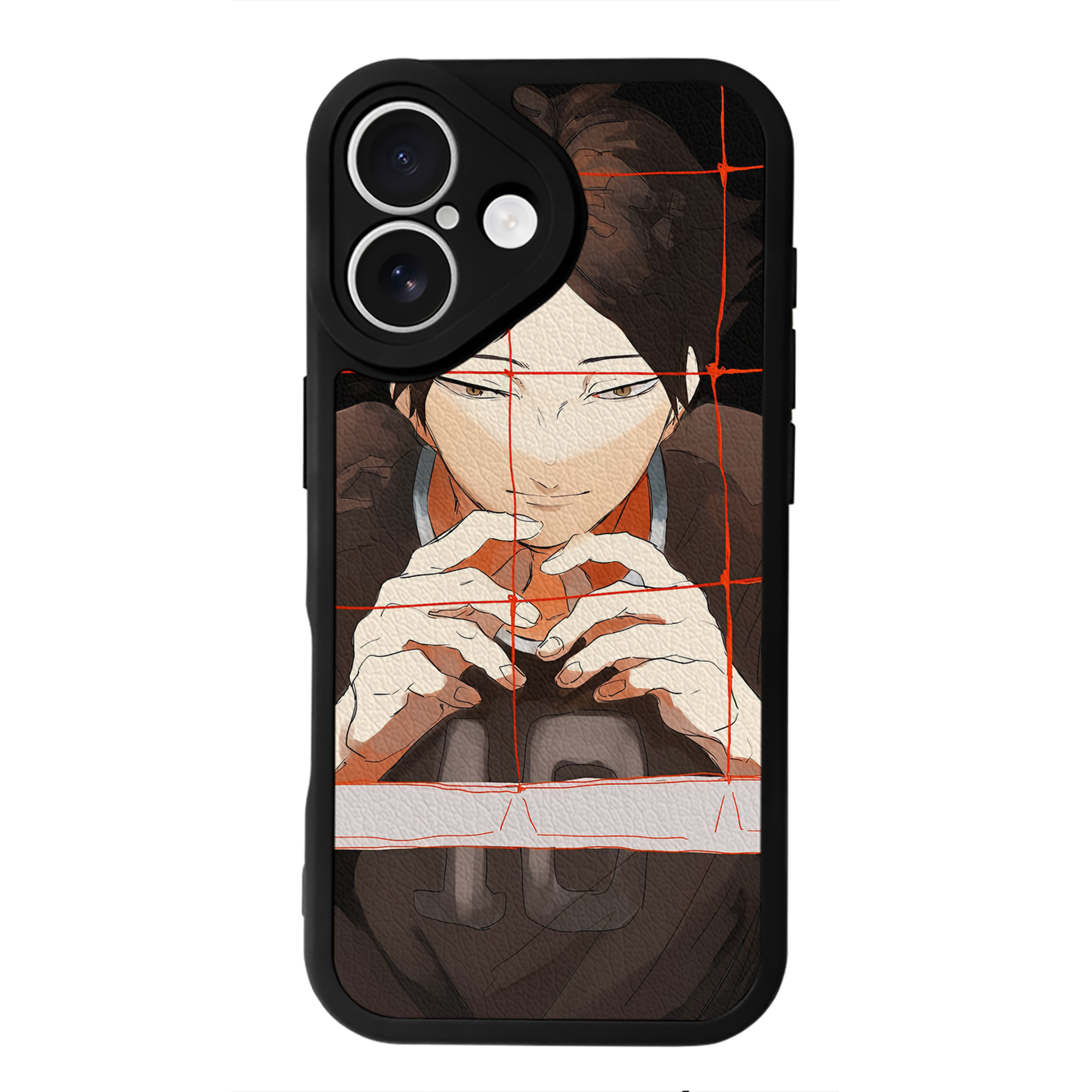 （画像用） ハイキュー!! Haikyu!! 【iPhone 16シリーズ対応】シリコンスマホケース（レザー調） 材質：シリコン